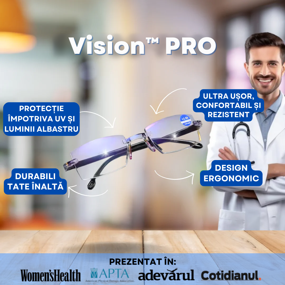 Ochelari Inteligenti Anti-Radiații - Vision™ + Husă din Piele (Ofertă 1+1 gratuit)