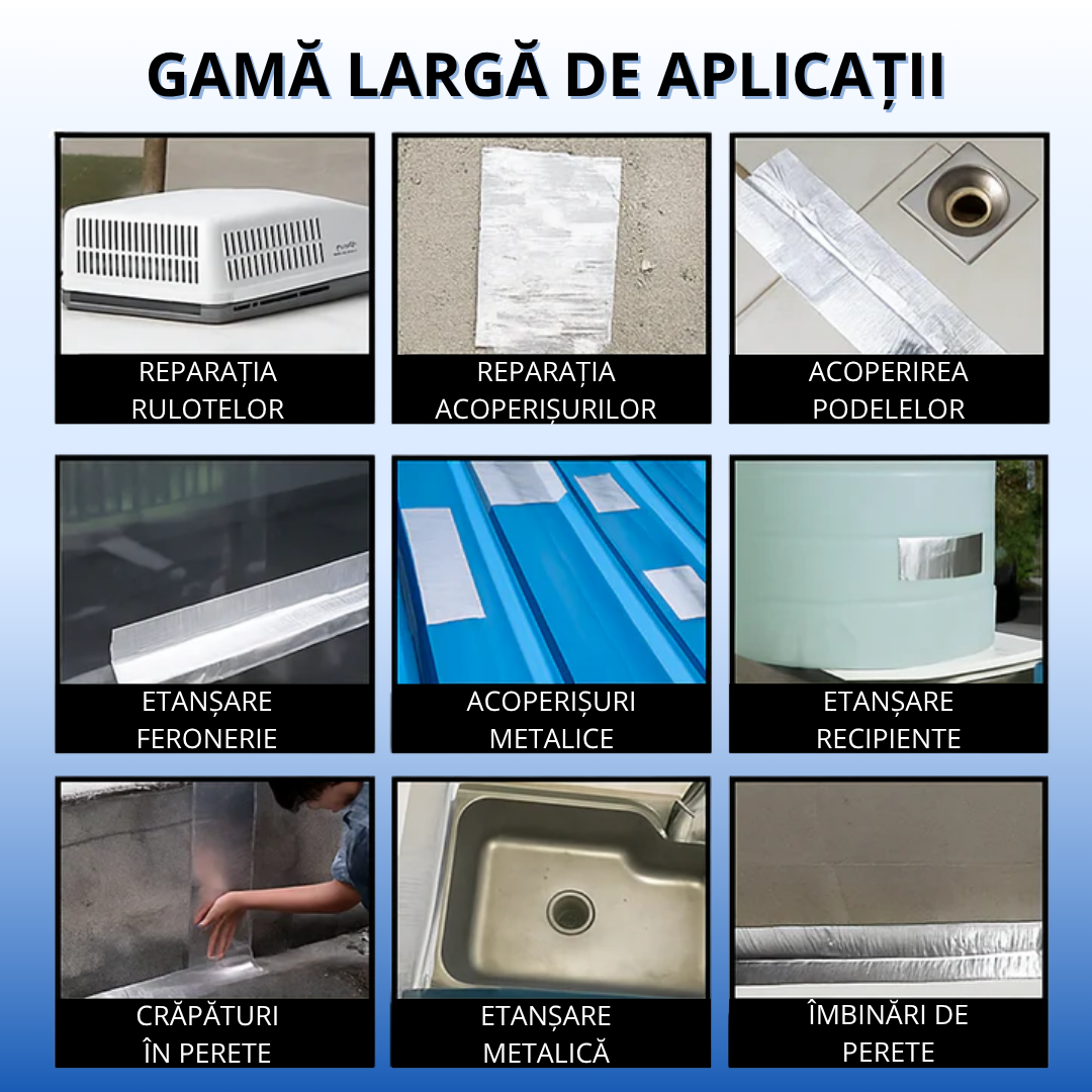 Bandă de Etanșare Impermeabilă Ultra-Rezistentă FlexForte™