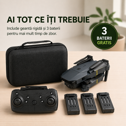SKYCAM PRO™ | Dronă 4K cu cameră dublă, decolare automată și transmisie live pe telefon. (Doar azi: geantă rigidă + 3 baterii GRATIS)