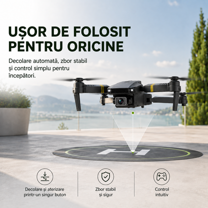 SKYCAM PRO™ | Dronă 4K cu cameră dublă, decolare automată și transmisie live pe telefon. (Doar azi: geantă rigidă + 3 baterii GRATIS)
